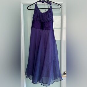Aziz purple halter dress. Iridescent looking. Size M